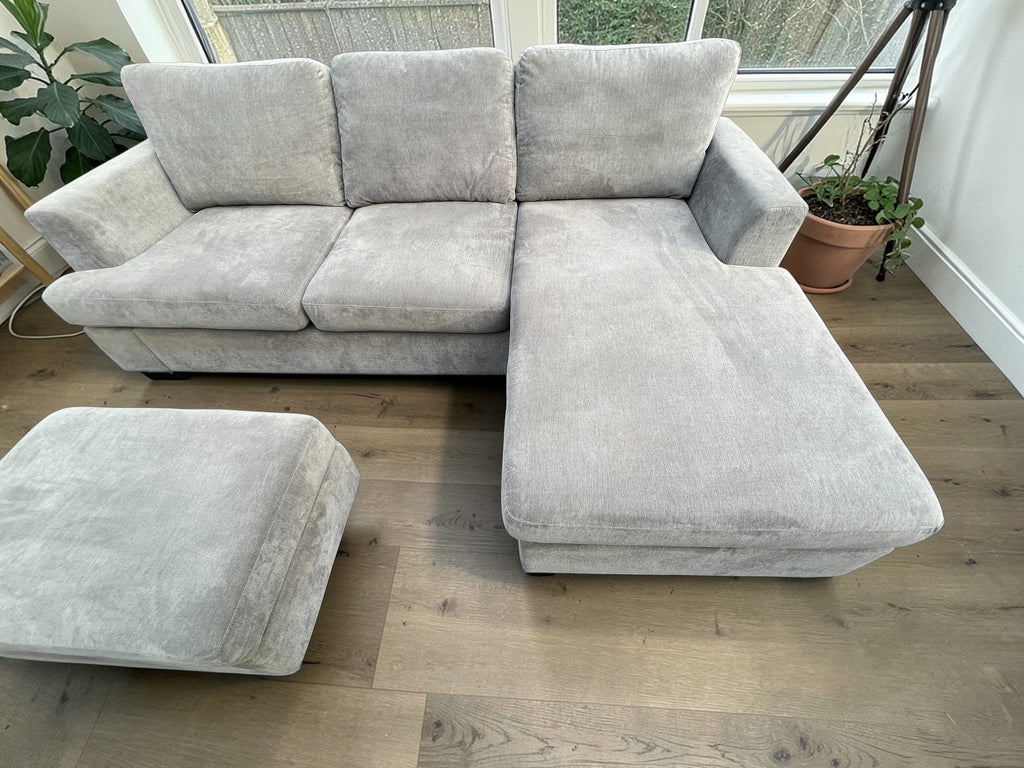 DFS Lorella Corner Sofa + Footstool - Refurbished