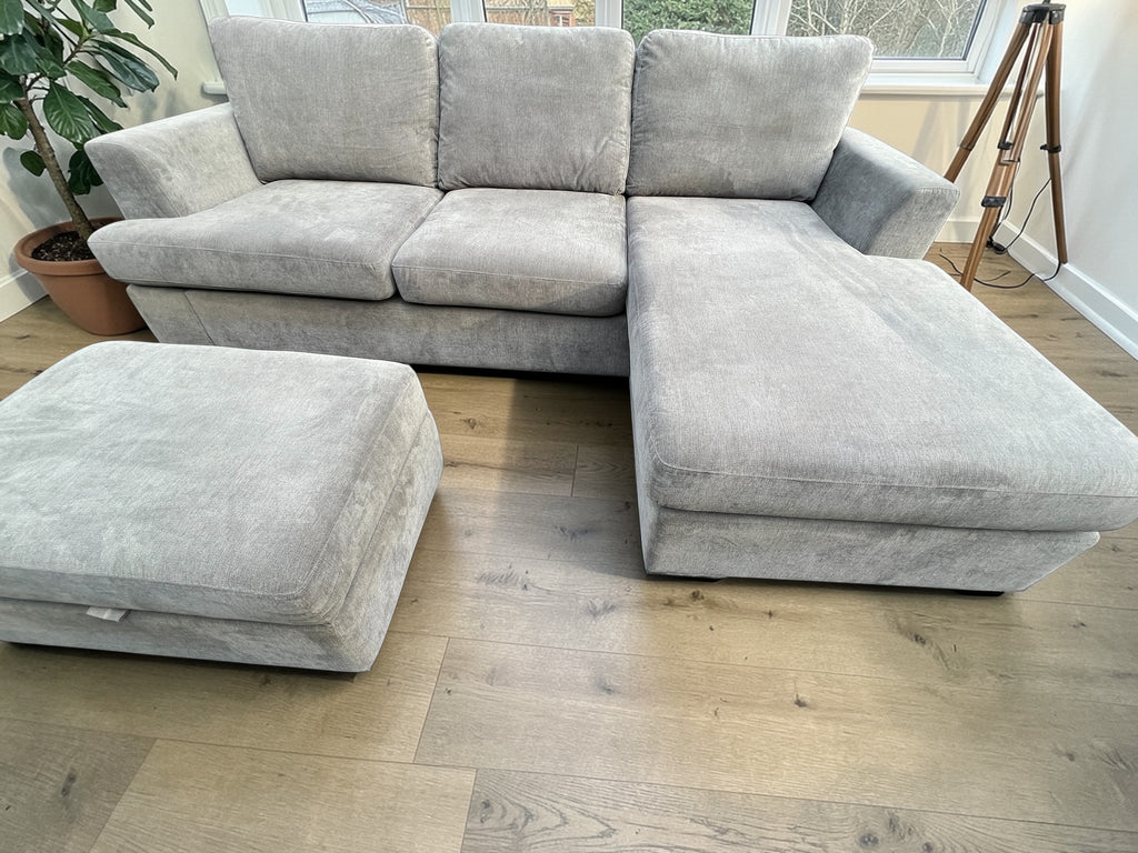 DFS Lorella Corner Sofa + Footstool - Refurbished